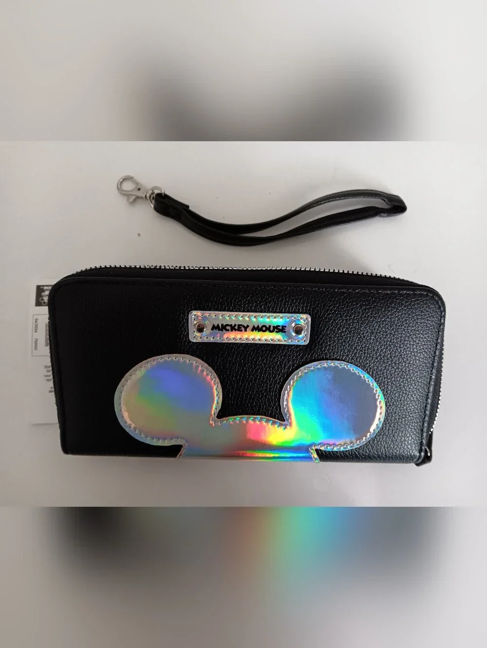Disney Mickey Mouse Holographic Zip Around Wristlet Wallet